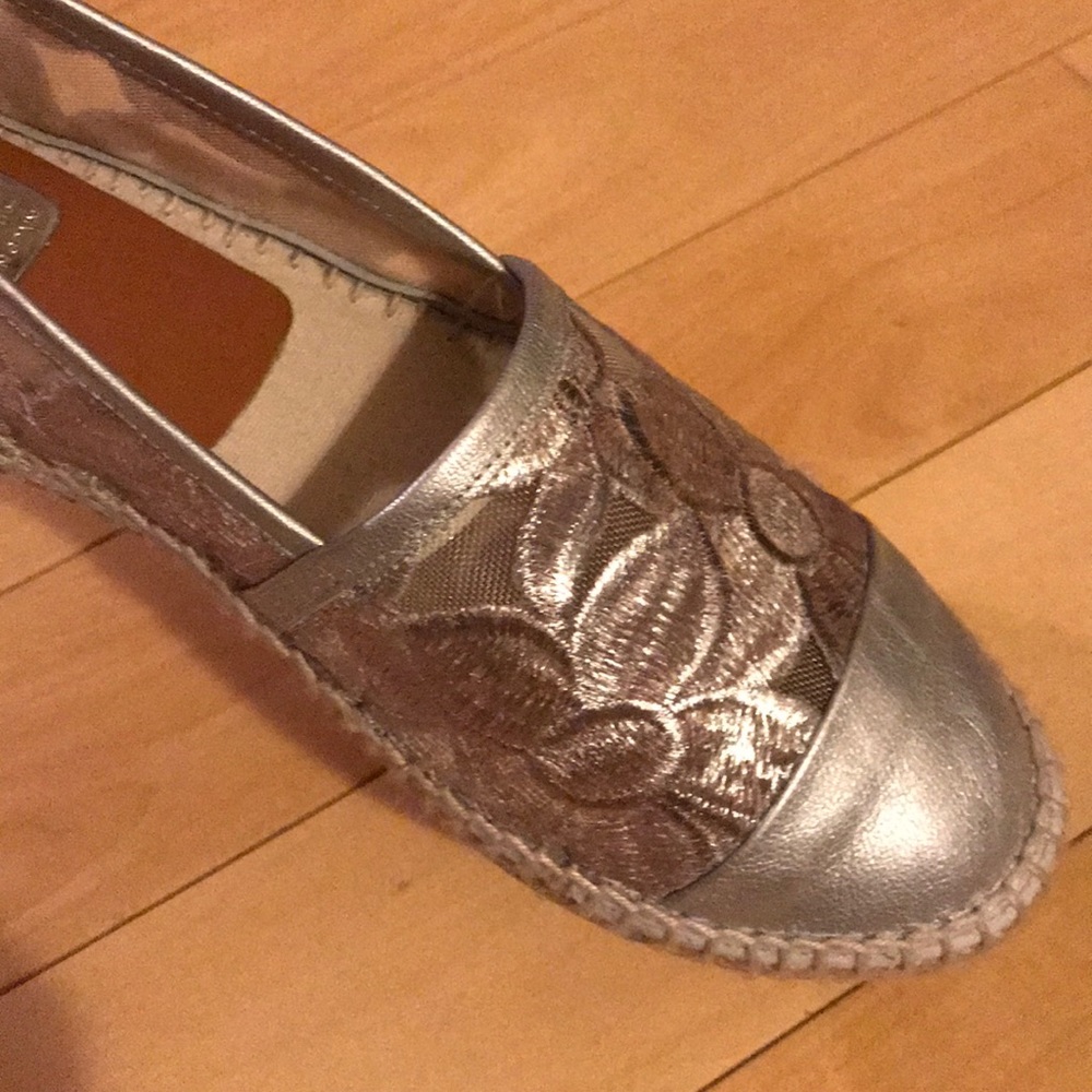Lace cut out espadrilles